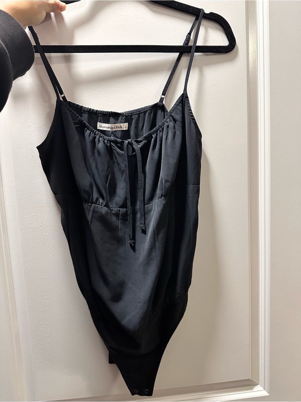 Abercrombie & Fitch Black Tie-Front Top